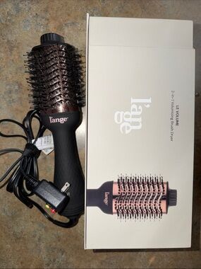 Lange 2-in-1 Volumizing Brush Dryer — Rose Gold and Black